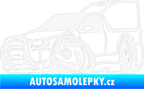 Samolepka Škoda Felicia pickup karikatura levá bílá