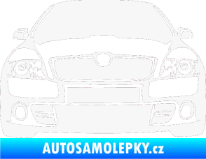 Samolepka Škoda Octavia 2 karikatura  bílá