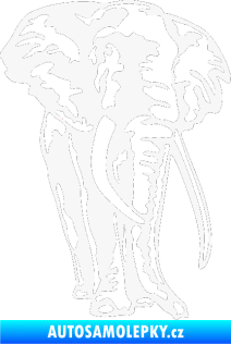 Samolepka Slon 025 pravá bílá