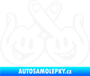 Samolepka Smajlíci f*ck levá bílá