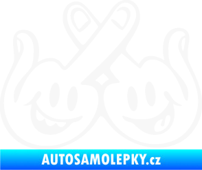 Samolepka Smajlíci f*ck pravá bílá