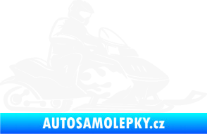 Samolepka Sněžný skútr pravá bílá