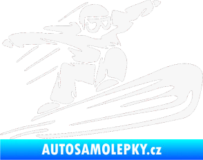 Samolepka Snowboard 014 pravá bílá