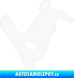 Samolepka Snowboard 020 pravá bílá
