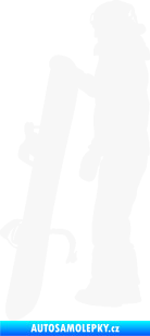 Samolepka Snowboard 032 levá bílá
