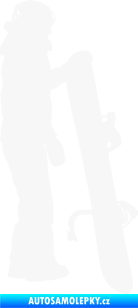 Samolepka Snowboard 032 pravá bílá
