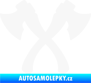 Samolepka Spojené sekery bílá
