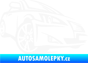 Samolepka Sportovní auto 001 pravá bílá