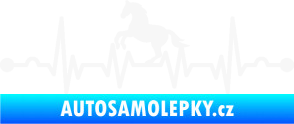 Samolepka Srdeční tep 010 levá  koník bílá