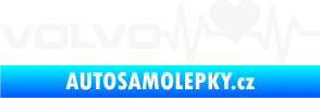 Samolepka Srdeční tep 021 levá Volvo srdcem bílá