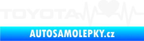 Samolepka Srdeční tep 023 levá toyota bílá