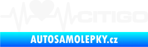 Samolepka Srdeční tep 032 pravá Citigo bílá