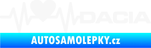 Samolepka Srdeční tep 045 pravá Dacia bílá