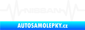 Samolepka Srdeční tep 051 Nissan bílá