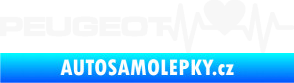 Samolepka Srdeční tep 052 levá Peugeot bílá