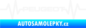 Samolepka Srdeční tep 053 Peugeot bílá