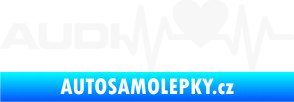 Samolepka Srdeční tep 054 Audi levá bílá