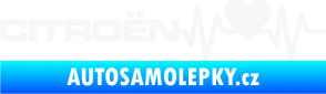 Samolepka Srdeční tep 056 levá Citroen bílá
