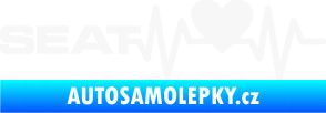 Samolepka Srdeční tep 060 levá Seat bílá