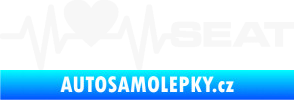Samolepka Srdeční tep 060 pravá Seat bílá