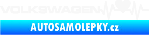 Samolepka Srdeční tep 078 levá Volkswagen bílá