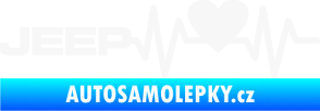 Samolepka Srdeční tep 080 levá Jeep bílá
