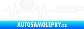 Samolepka Srdeční tep 080 pravá Jeep bílá