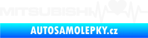 Samolepka Srdeční tep 082 levá Mitsubishi bílá