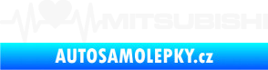 Samolepka Srdeční tep 082 pravá Mitsubishi bílá