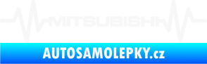 Samolepka Srdeční tep 083 Mitsubishi bílá