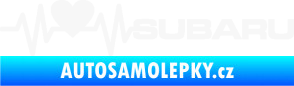 Samolepka Srdeční tep 086 pravá Subaru bílá
