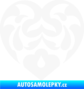 Samolepka Srdíčko 007 bílá