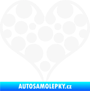 Samolepka Srdíčko 008 bílá