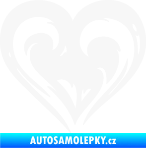 Samolepka Srdíčko 021 levá bílá