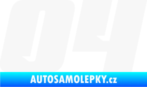 Samolepka Startovní číslo 04 typ 6 bílá
