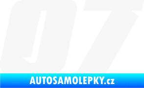 Samolepka Startovní číslo 07 typ 6 bílá