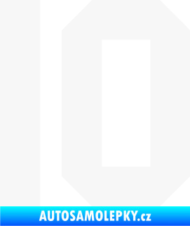 Samolepka Startovní číslo 10 bílá