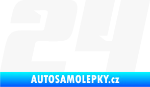 Samolepka Startovní číslo 24 typ 6 bílá