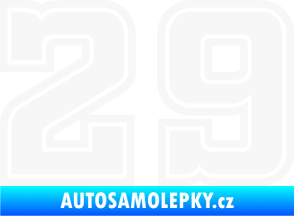 Samolepka Startovní číslo 29 typ 5 bílá