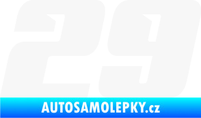 Samolepka Startovní číslo 29 typ 6 bílá