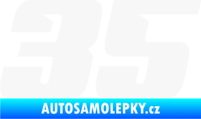 Samolepka Startovní číslo 35 typ 6 bílá