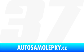 Samolepka Startovní číslo 37 typ 6 bílá