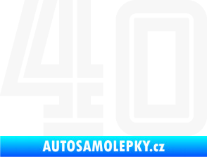 Samolepka Startovní číslo 40 typ 7 bílá