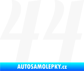 Samolepka Startovní číslo 44 typ 3 bílá