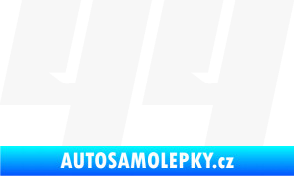 Samolepka Startovní číslo 44 typ 6 bílá