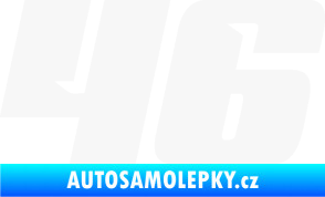 Samolepka Startovní číslo 46 typ 6 bílá