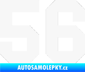 Samolepka Startovní číslo 56 bílá