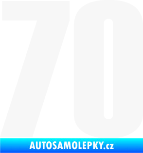 Samolepka Startovní číslo 70 typ 2         bílá