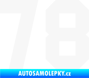 Samolepka Startovní číslo 78 bílá