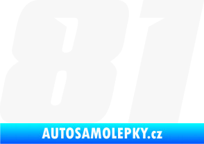 Samolepka Startovní číslo 81 typ 6 bílá